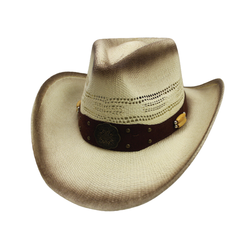 Singed Western Cowboy Hat with Designed Band