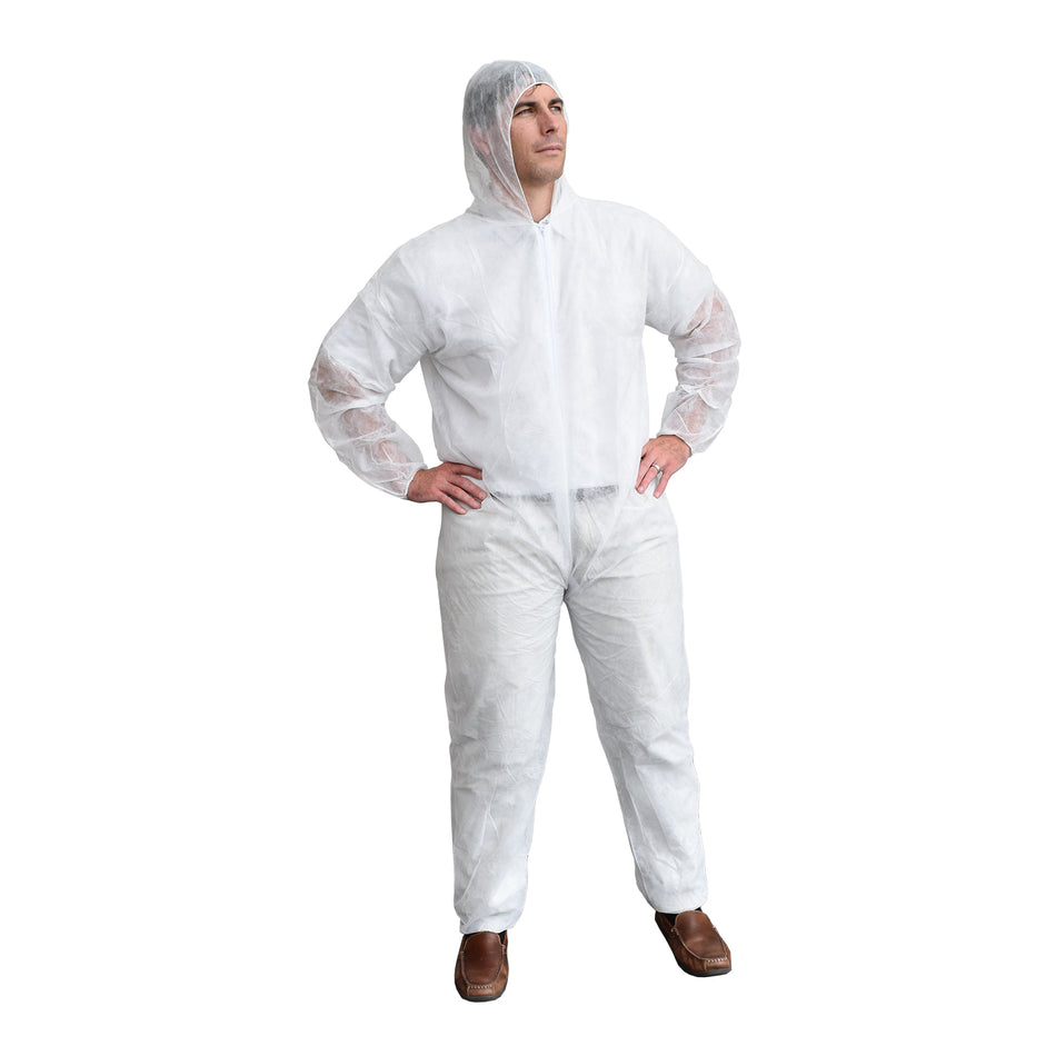 Polypropylene Coverall Hooded (25 Pieces)