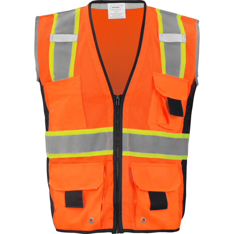 Orange Class 2 Safety Vest (11 Pockets)