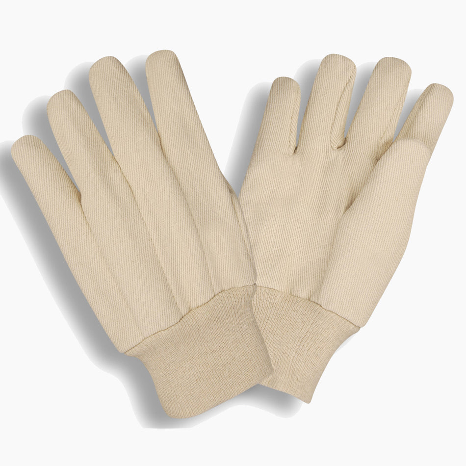 Heavy Weight Knit Wrist Canvas Gloves - 12 Pairs