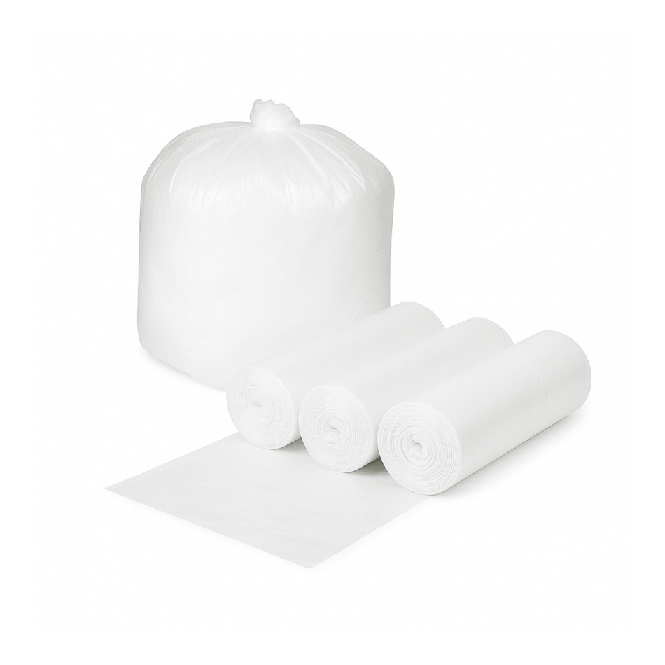 Clear Trash Bag - 44 Gallon HDPE/LLDPE Can Liner, 40x48", 16 Micron, 250/Case