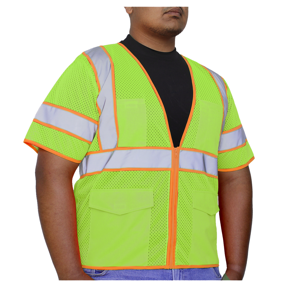 Class 3 Mesh Safety Vest (Multi-Pockets)