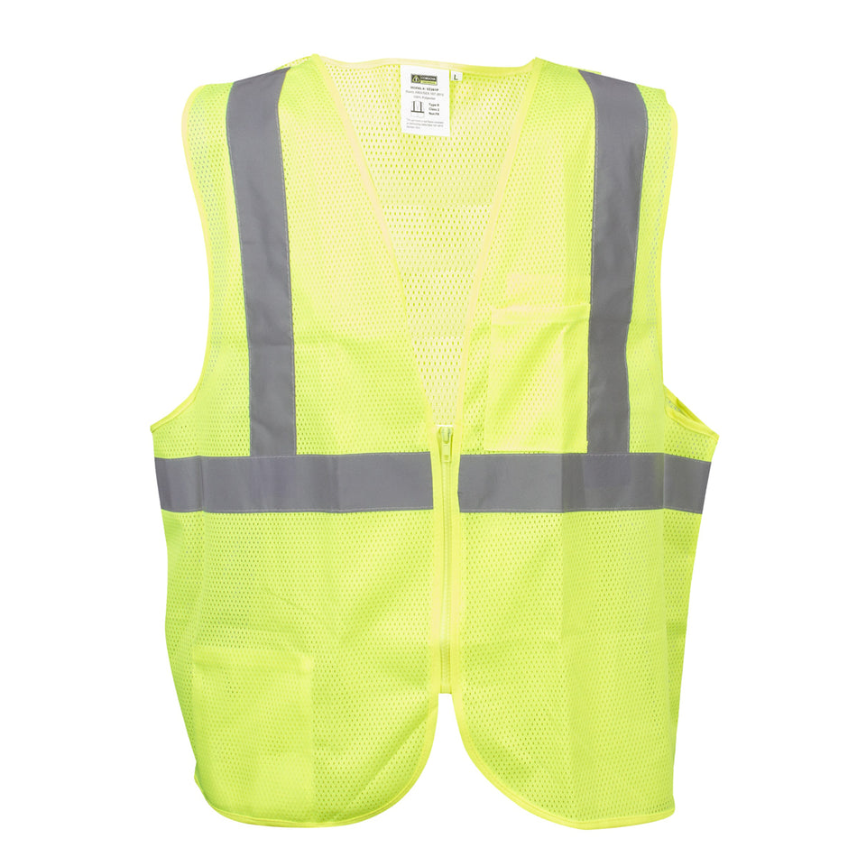 Class 2 Hi-Vis Green Mesh Safety Vest (Multi-Pockets)