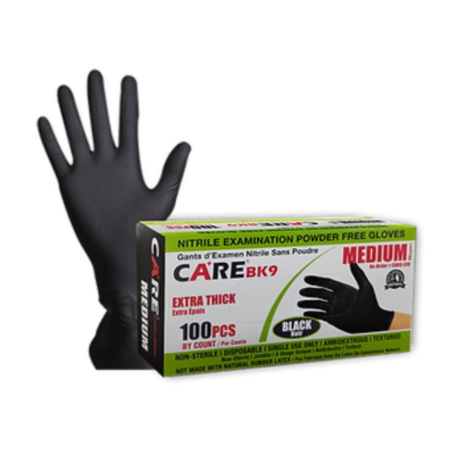 6 Mil Black Nitrile Disposable - Exam Rated