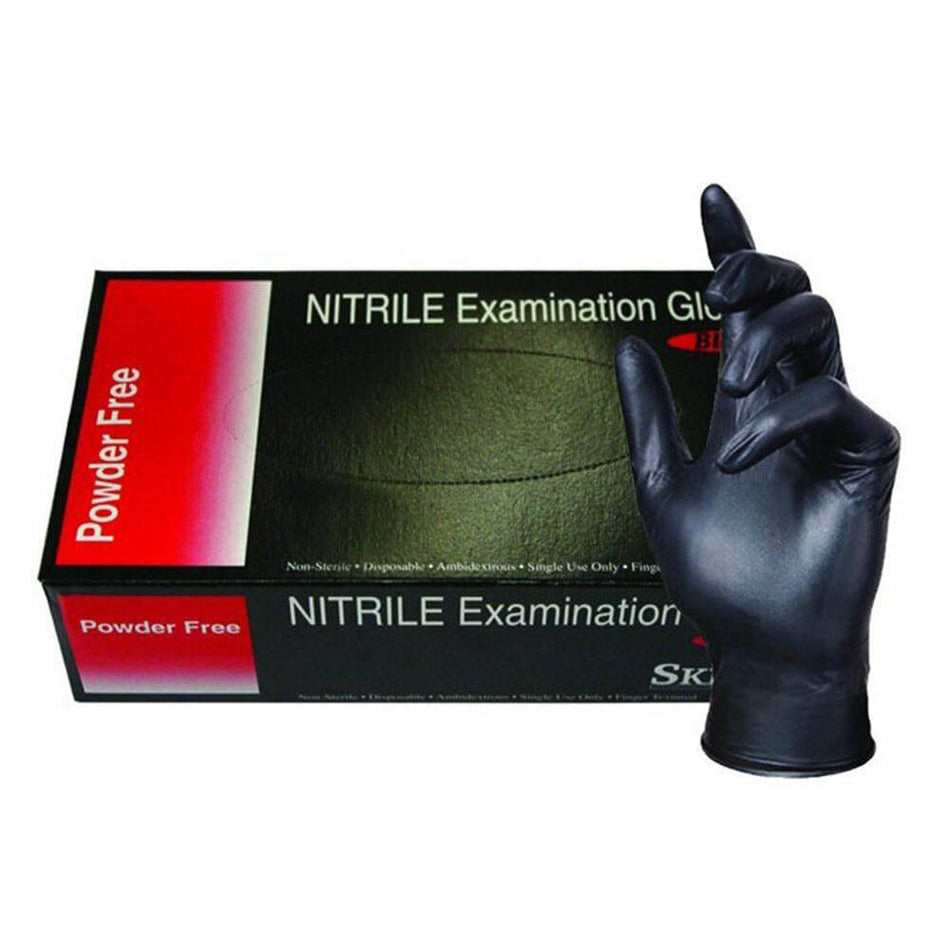 5 Mil Black Nitrile Disposable Gloves