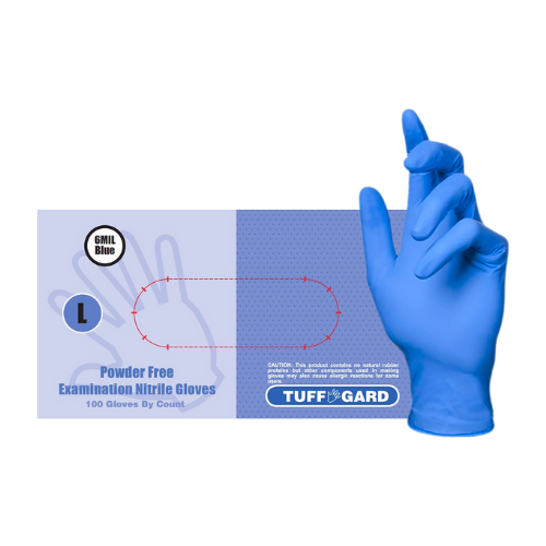 6 Mil Blue Examination Nitrile Gloves – Medical Grade, Powder-Free