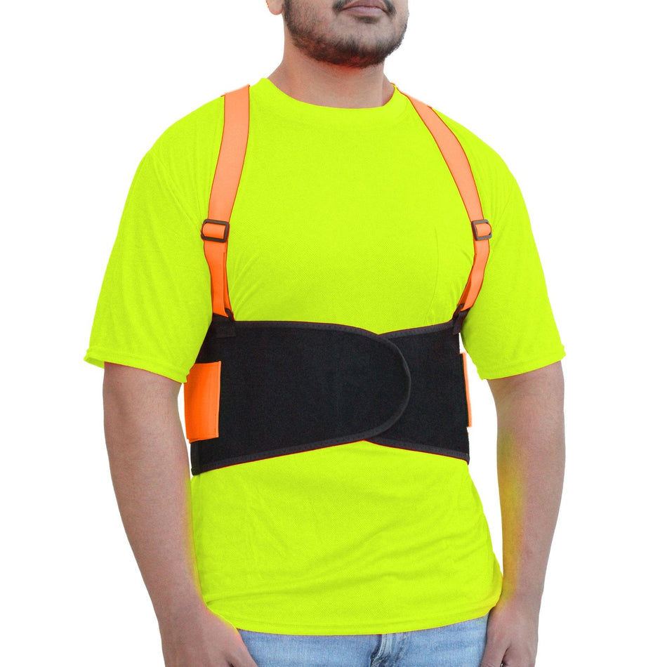 Hi-Vis Industrial Back Support Belt - Orange