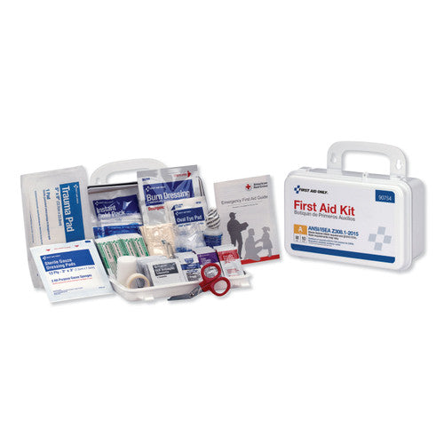 10 Person First Aid Kit, ANSI 2015 Class A (Plastic Case)
