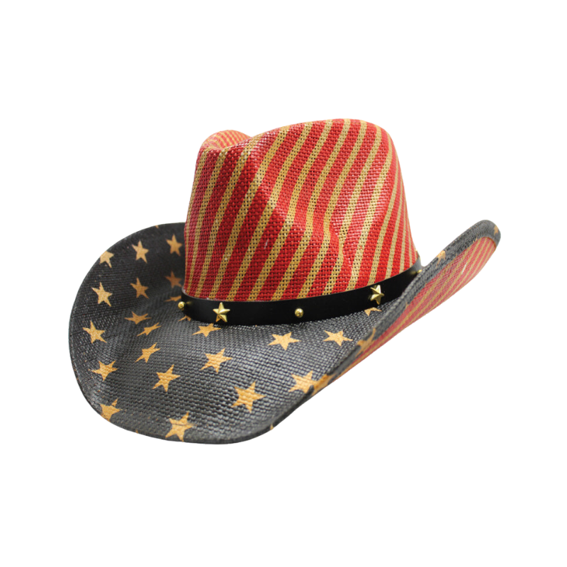 Vintage American Lifestyle Flag Cowboy Hat