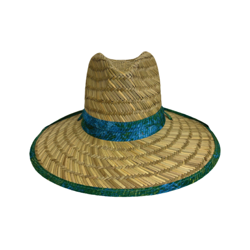 Summer Hat with Aquamarine Print