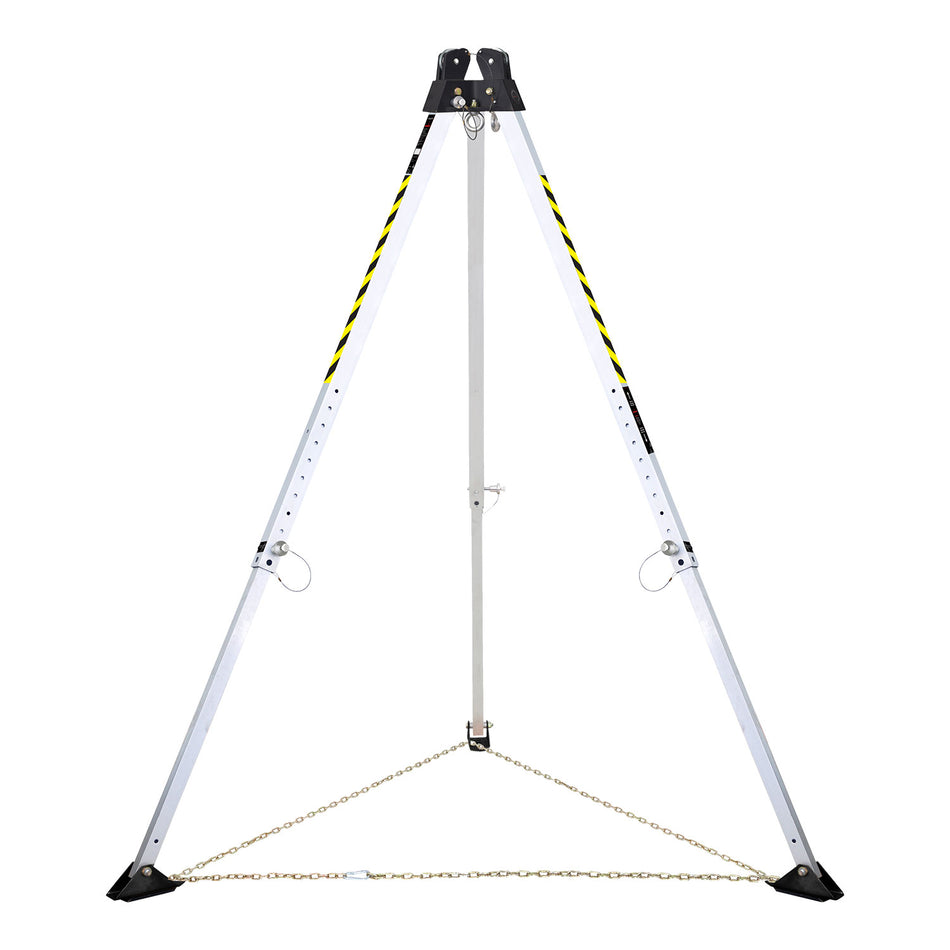 10' Adjustable Tripod with Dual Built-in Pulley Assembly and Storage Bag