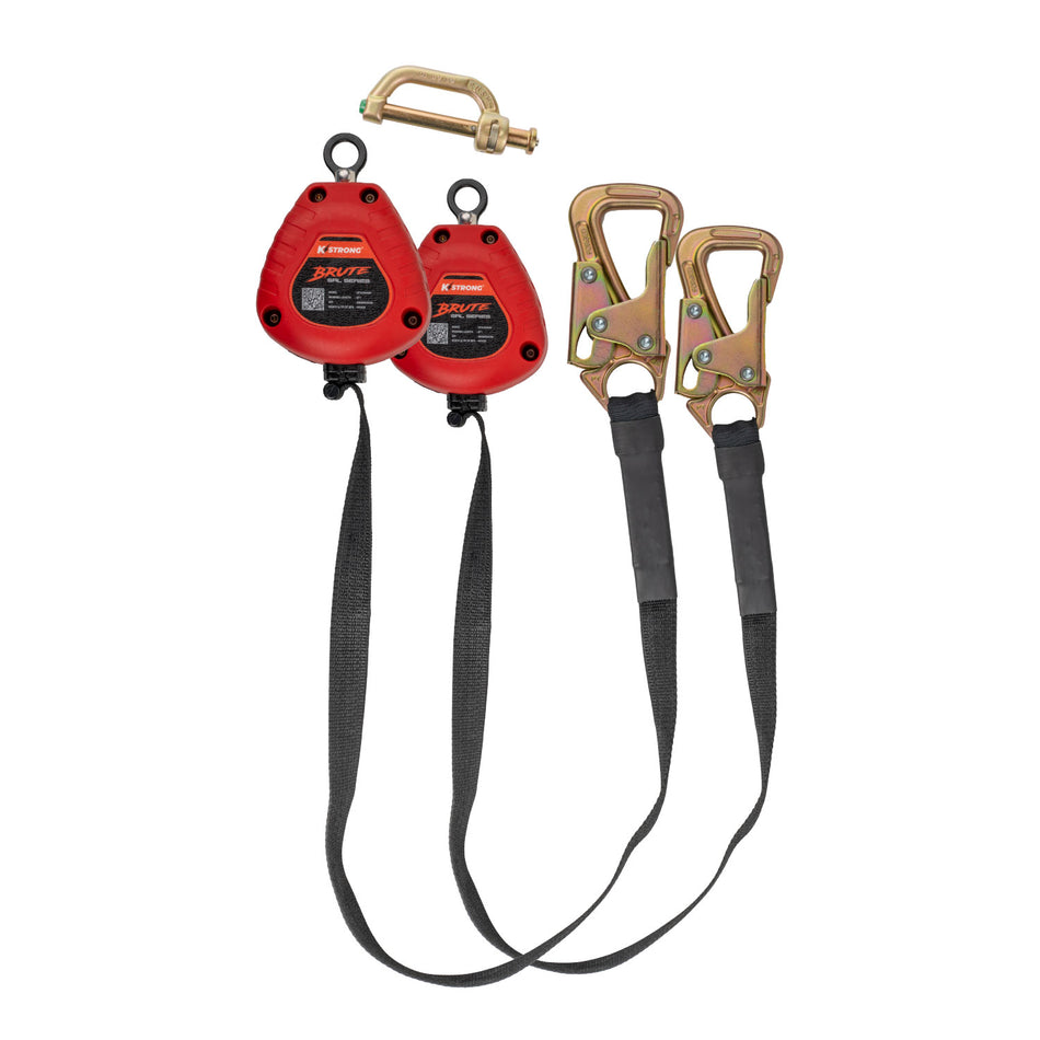 9 ft. Tie-back SRL with Hi-Abrasion Resistant Webbing, tie-back hooks and dorsal connector (ANSI)