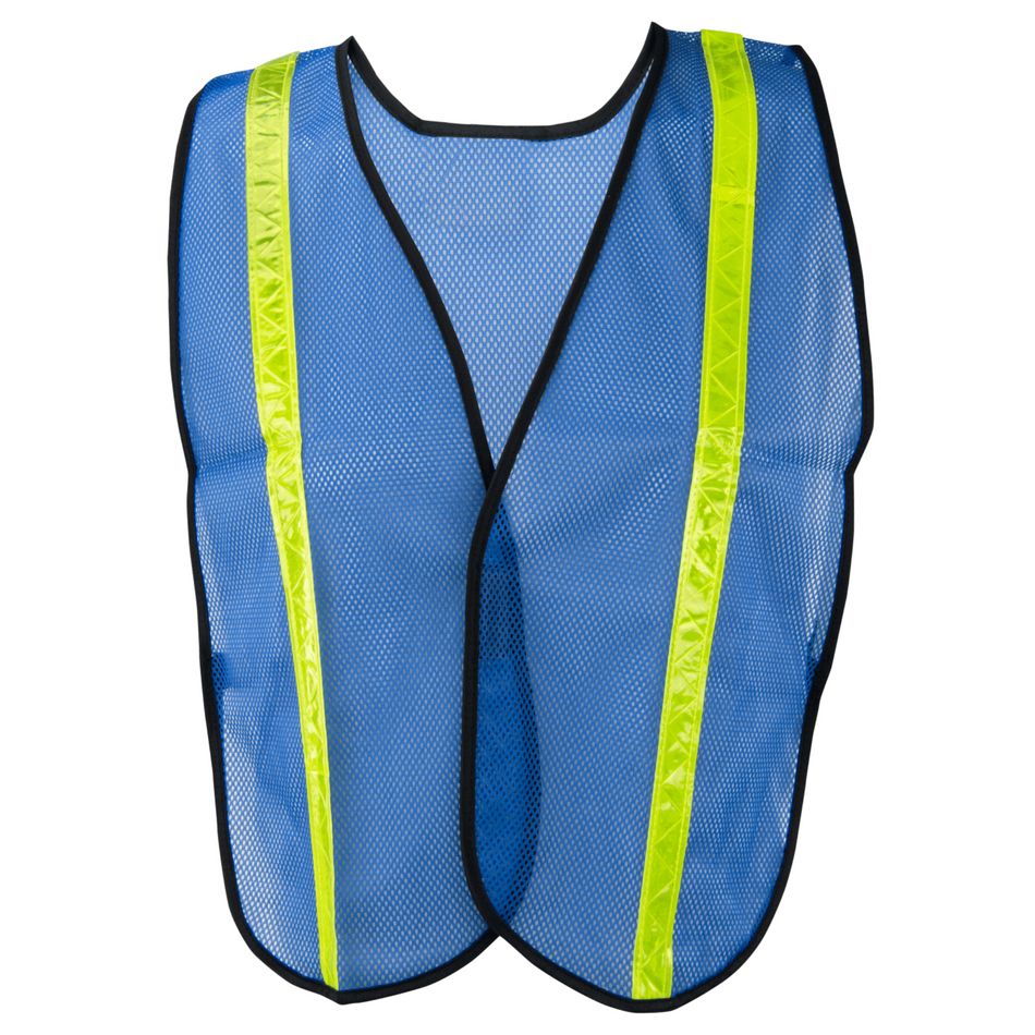 One Size Fits All Economy Safety Vest 1" Lime Tape (3 Colors)