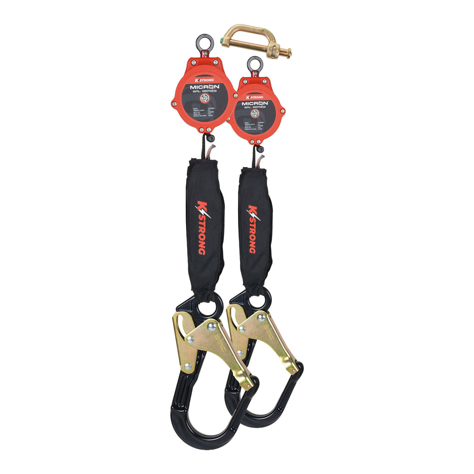 6 ft. Micron™ SRL Assembly with Large Aluminum Rebar Hook with Steel ANSI Gate (ANSI) – Harness Connector Included
