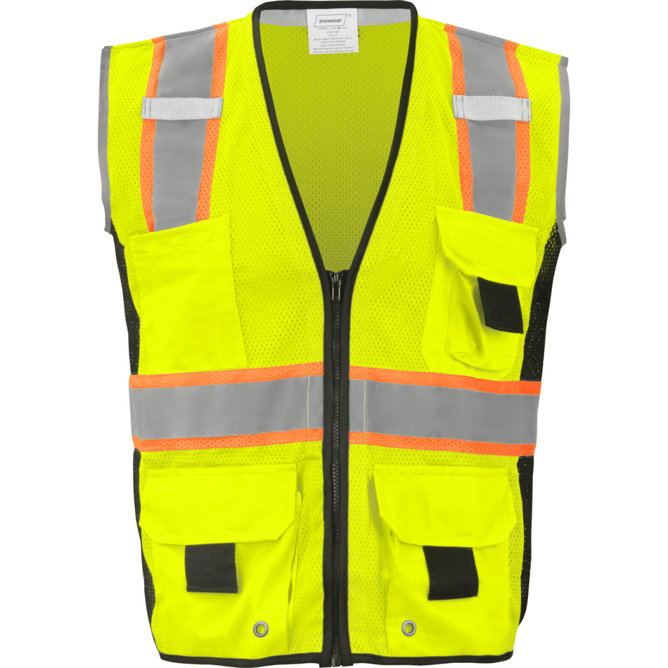 Lime Class 2 Safety Vest (11 Pockets)