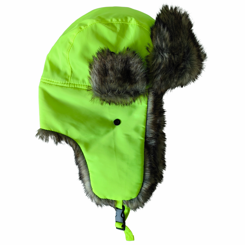 Hi Vis Trooper Hat - Faux Fur