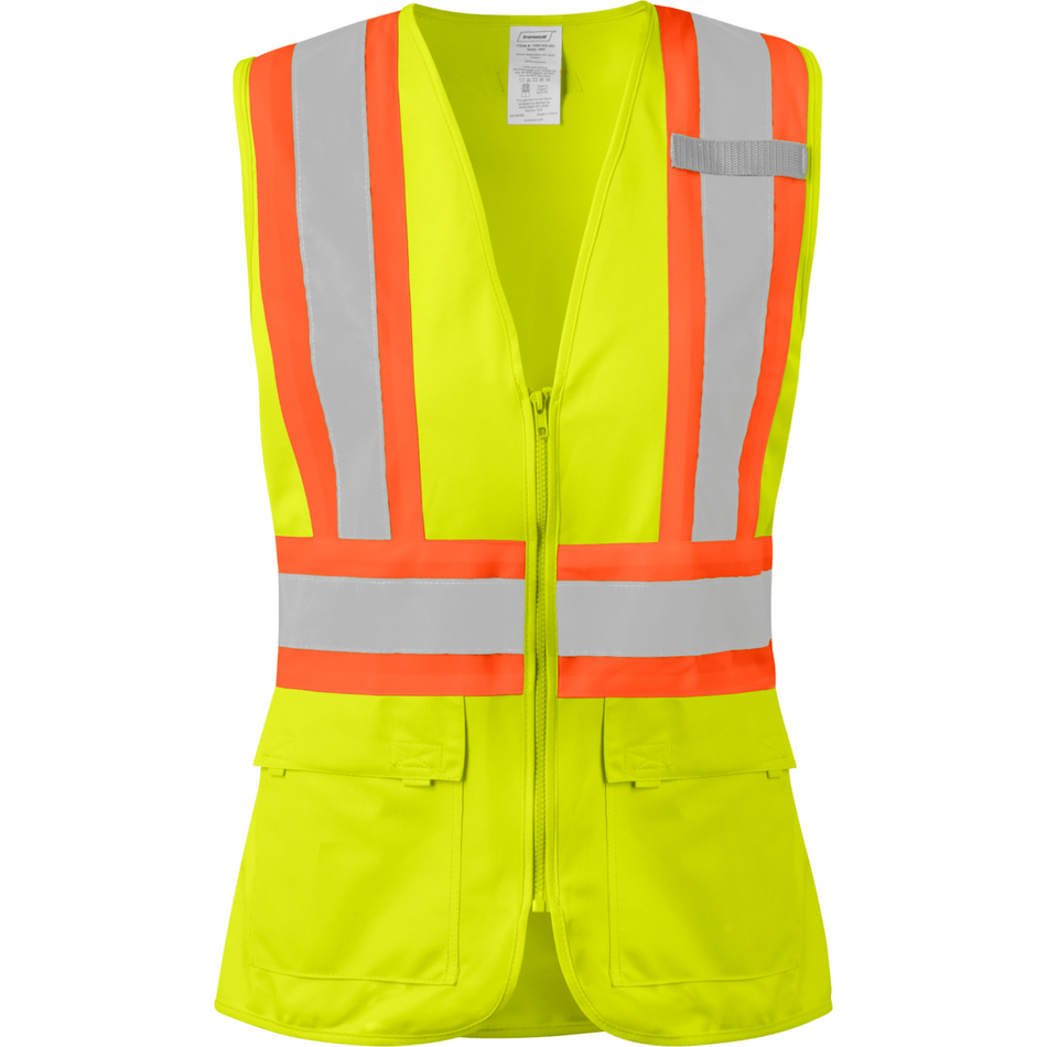 Class 2 Women's Two Tone Safety Vest with Radio Clips