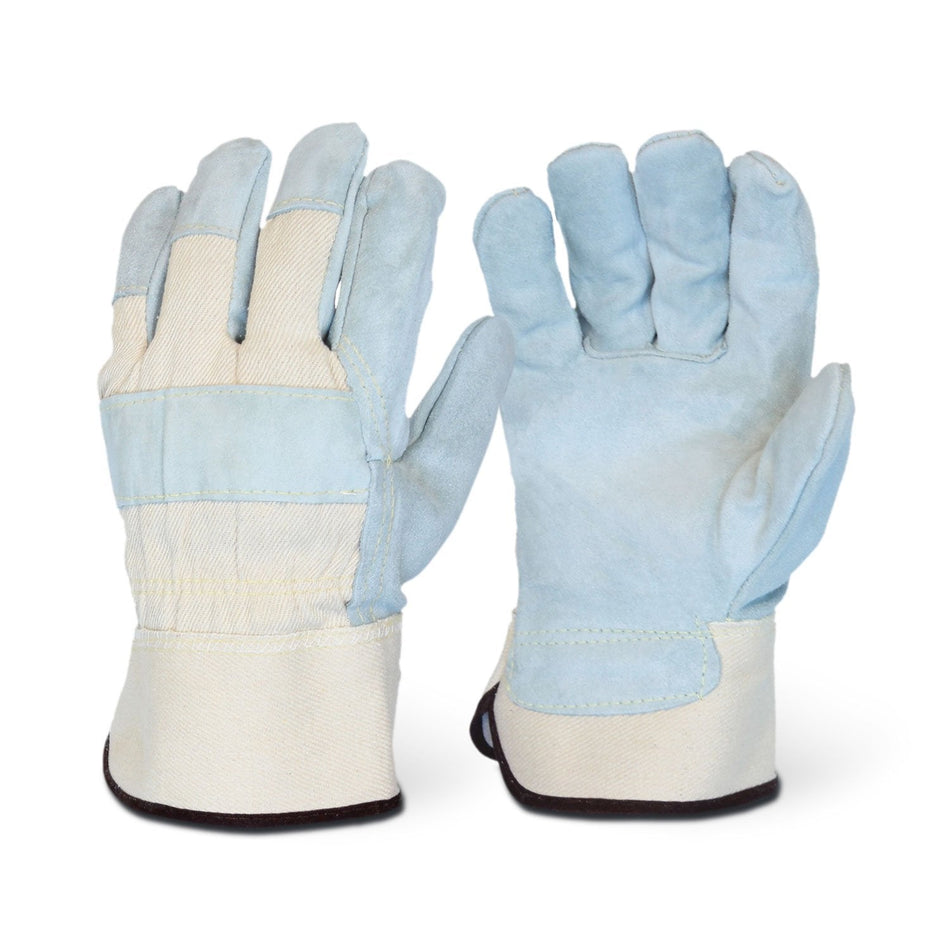 12 Pack - Heavy Duty Leather Work Gloves (Kevlar Thread)