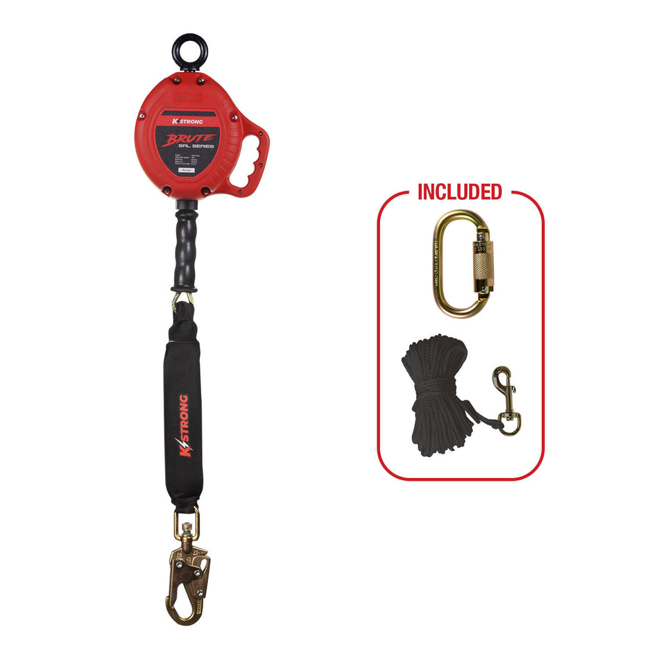 18 ft. Cable SRL-LE with snap hook. Includes installation carabiner and tagline (ANSI)