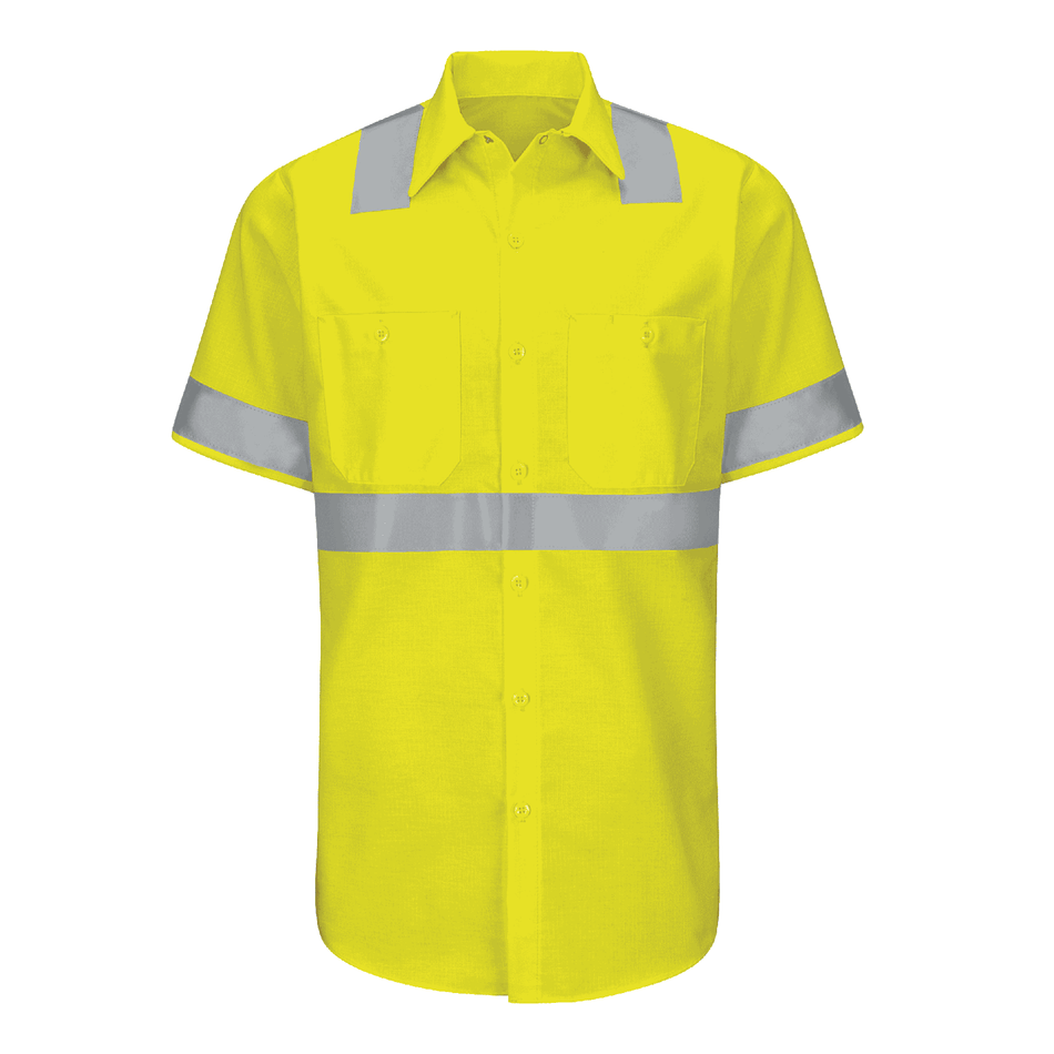 Hi Vis Work Shirt – Red Kap SY24HV Ripstop Short Sleeve, Type R Class 2