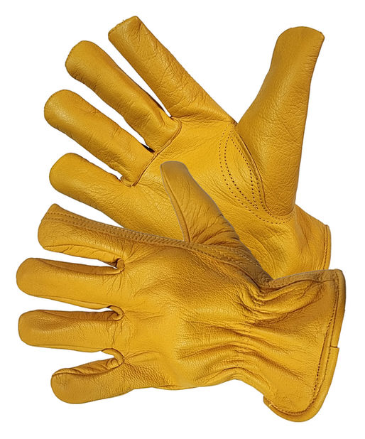 Golden Brown Goatskin Work Glove, 12 Pairs