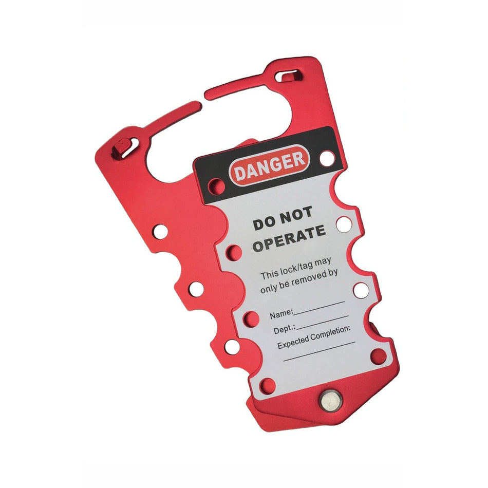 REECE Aluminum Lockout Tag Hasp - RED