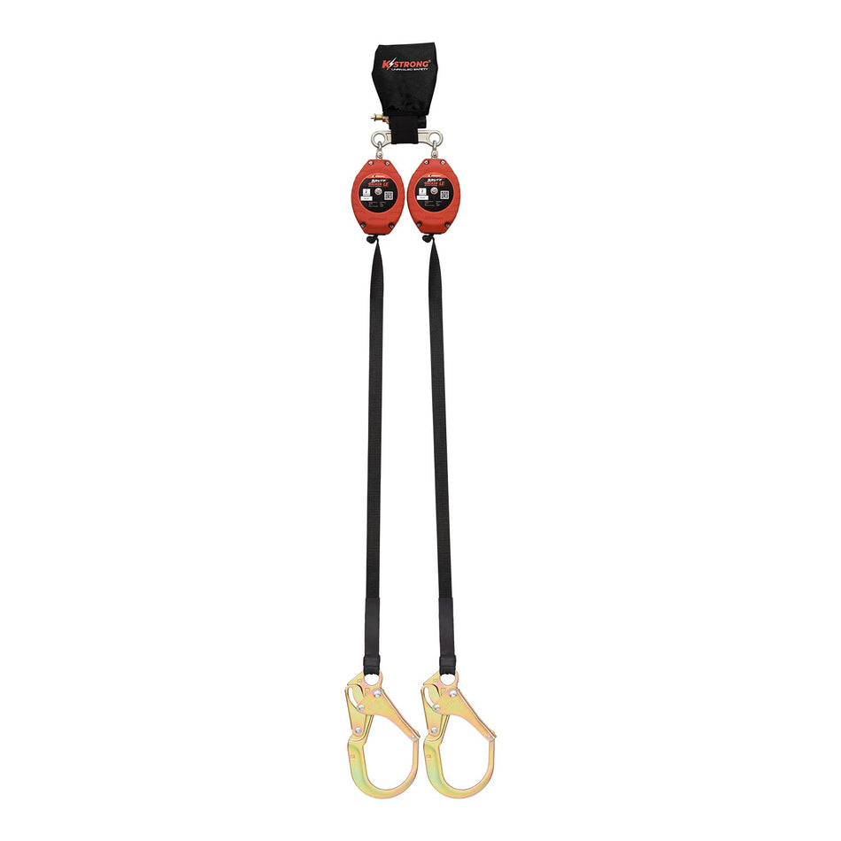LE 8.5 ft. Dual Web SRL with Steel Rebar Hooks at Anchorage End, Other End Dorsal Connector Shock Pack Assembly (ANSI)