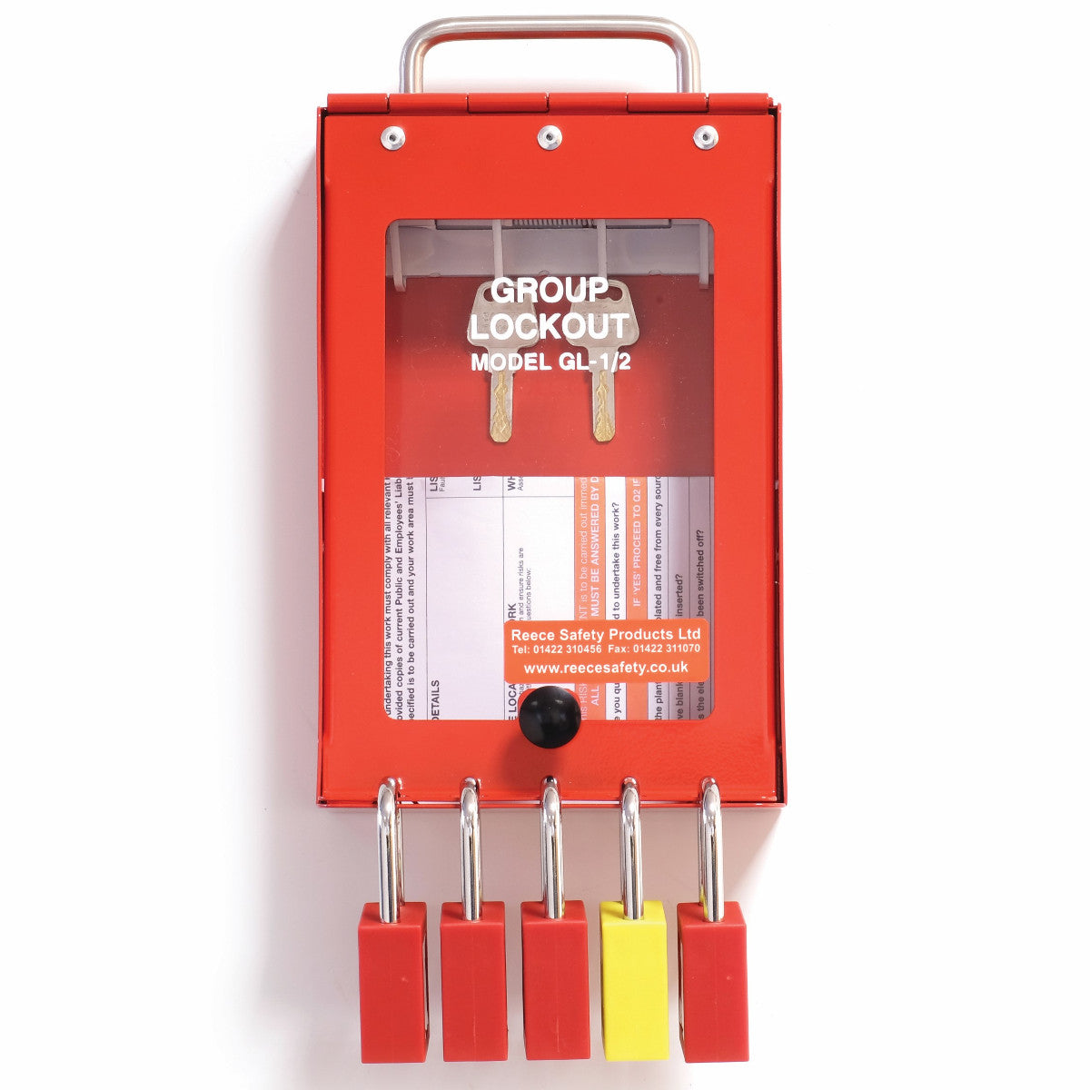 REECE Steel Wall Mounted/Portable Portrait Lockout Box - RED ...