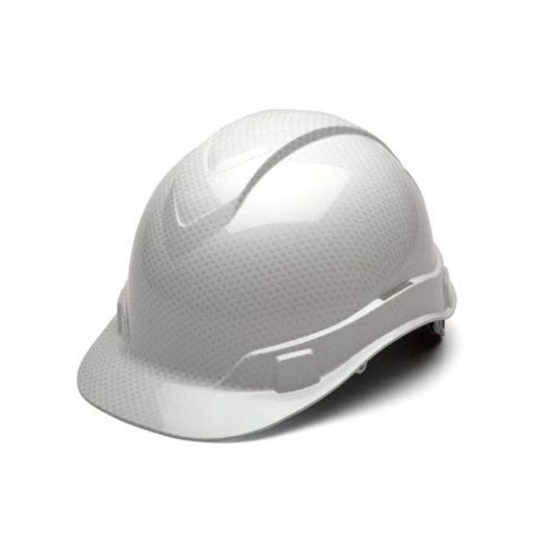 White Pyramex Ridgeline Cap Style Hard Hat 4-Point Ratchet Suspension