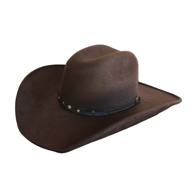 Coffee Cowboy Faux Felt Hat