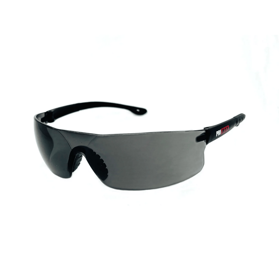 Safety Glasses Rimless Design with Gray Anti-Scratch Lens