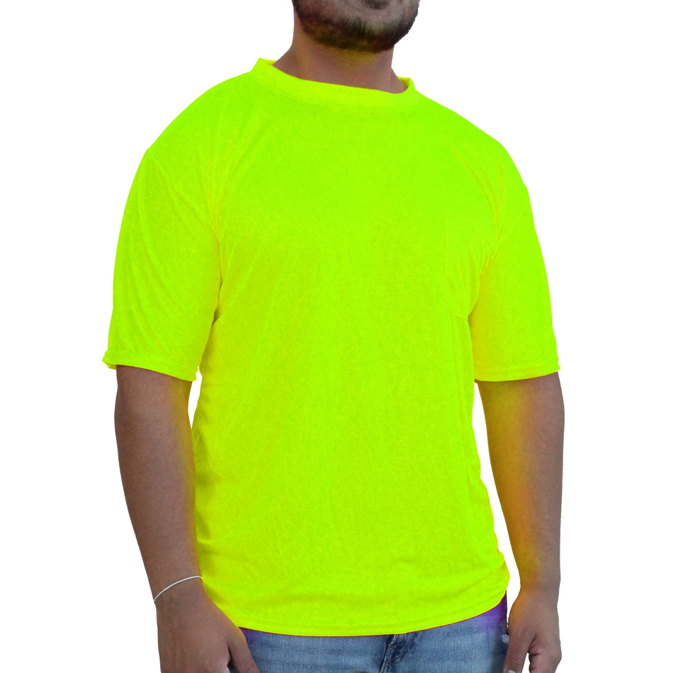 Hi-Viz Lime Green Short Sleeve Mesh T-Shirt