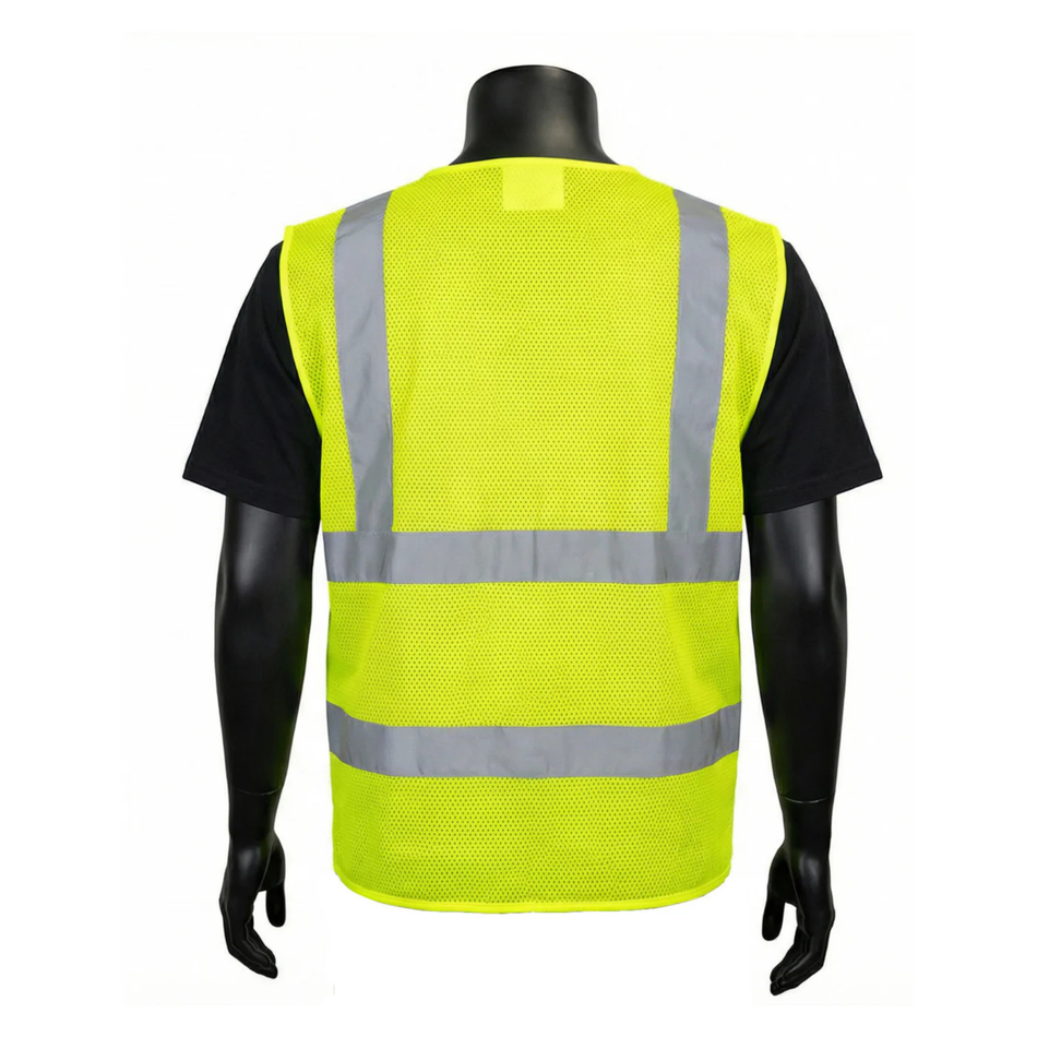 Class 2 Hi-Vis Yellow Breakaway Vest (5 Point Velcro)