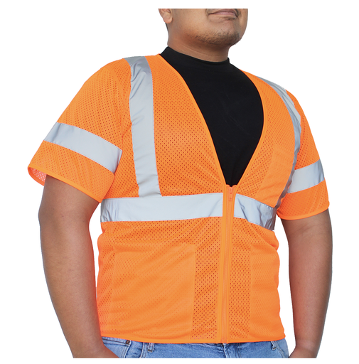 Class 3 Hi Vis Orange Vest With Sleeves (Multi-Pockets)