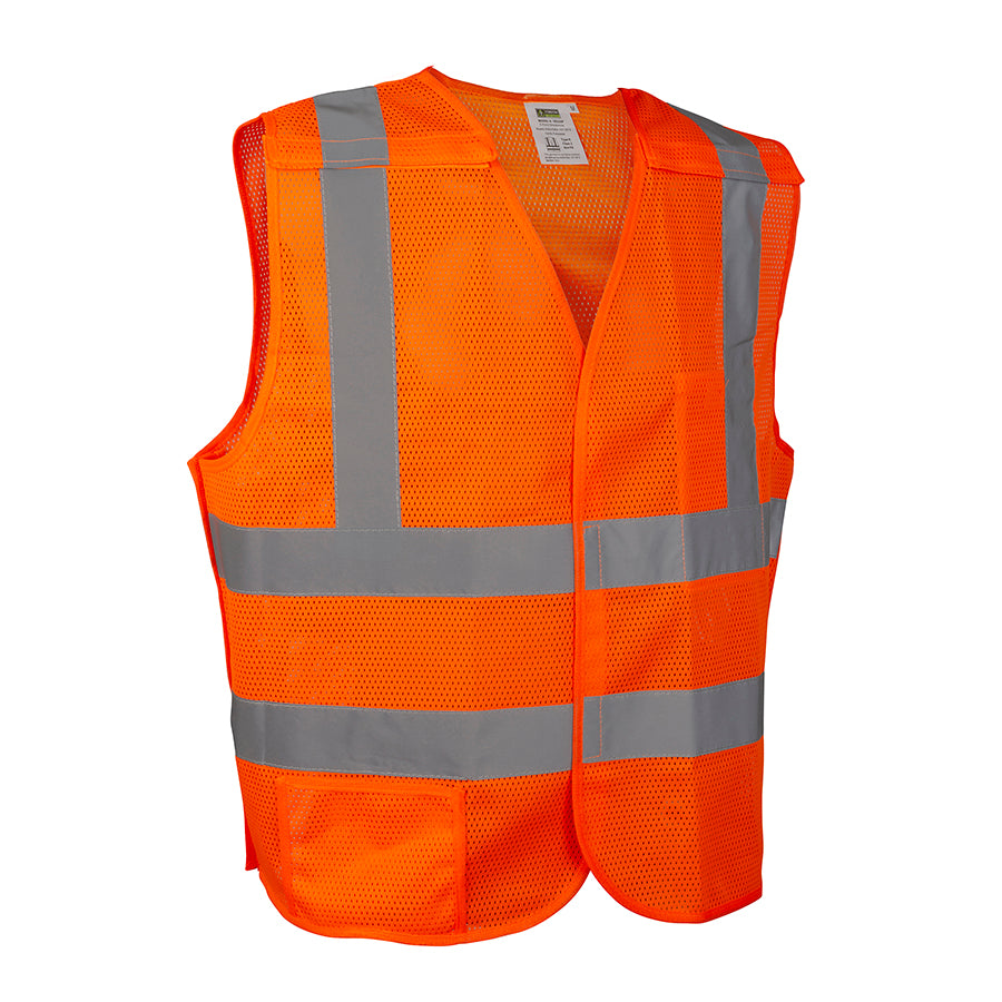 Class 2 Orange Breakaway Safety Vest (5 Point Velcro)