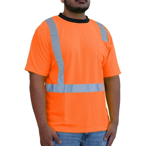 Hi-Viz Orange Class 2 Short Sleeve Mesh T-Shirt